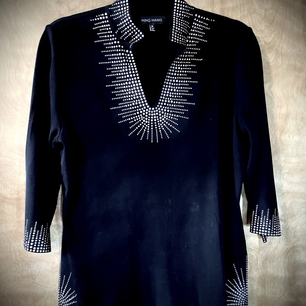 Rare Ming Wang Jersey Top (Black)